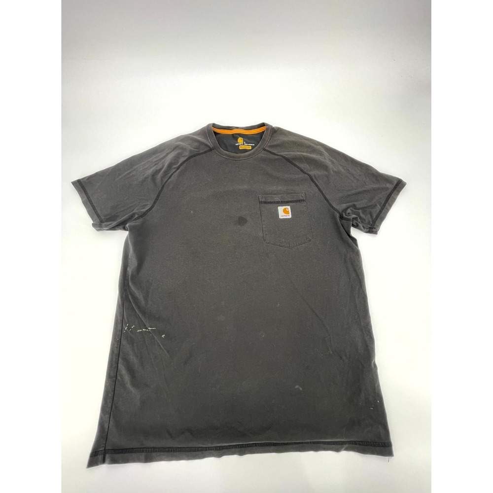 Carhartt Force T Shirt Mens Large Gray Cotton Relaxed Fit Raglan Sleeve Workwear